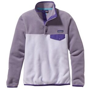 Patagonia Purple and Lavender Synchilla Snap Fleece